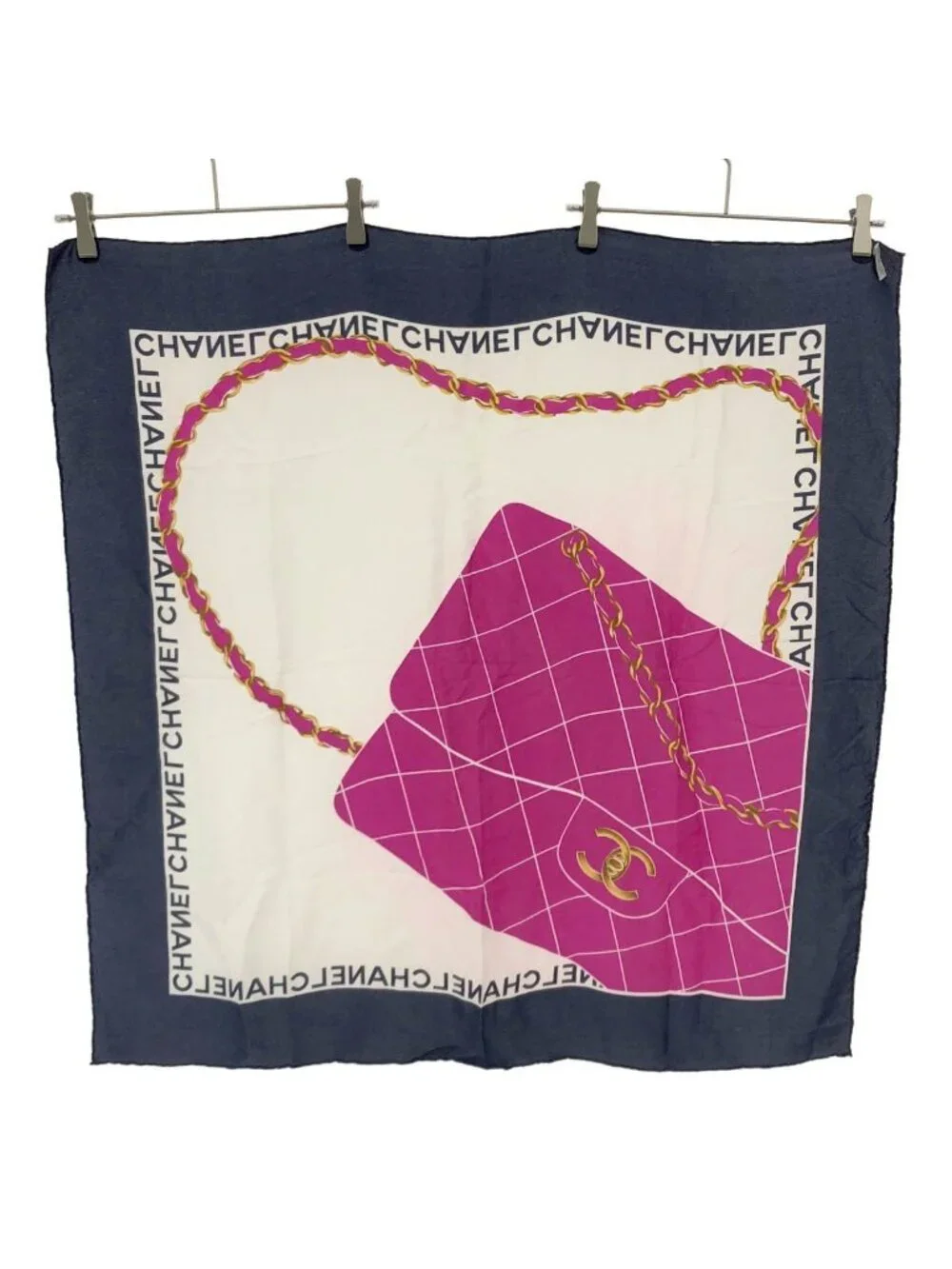 Chanel Quilted Silk Scarf